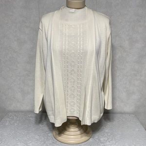 Alfred Dunner cardigan with attached shirt size large